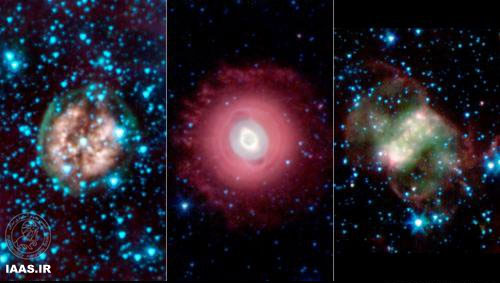 رصد سه روح ستاره‌ای توسط تلسکوپ اسپیتزر
