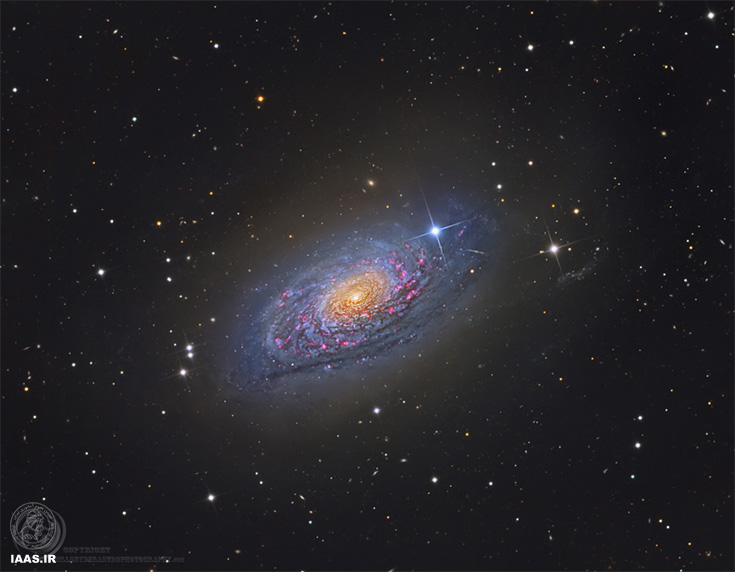مسیه 63 کهکشان گل آفتاب‌گردان