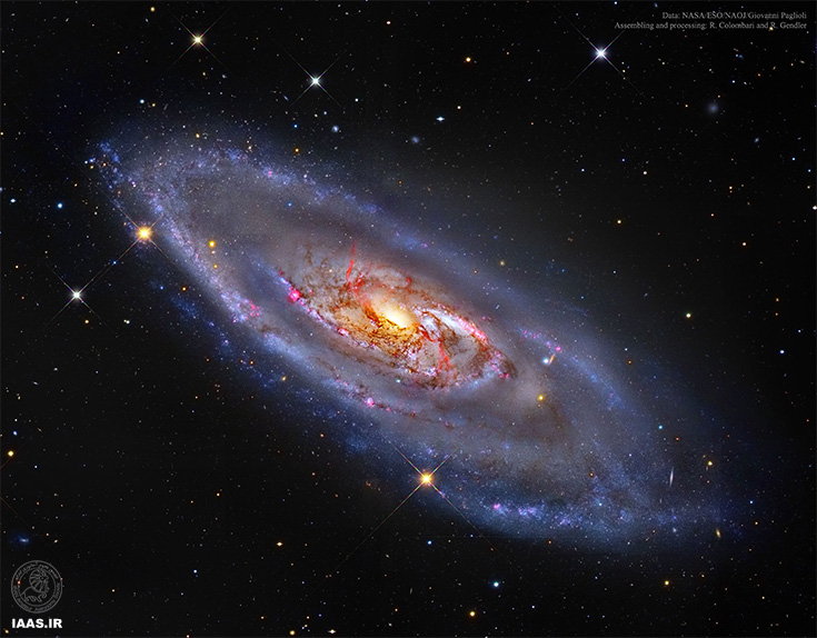 M106 » کهکشان مارپیچی با مرکزی عجیب