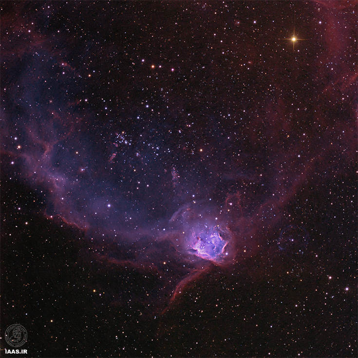 NGC602 در سحابی مارمولک پرنده
