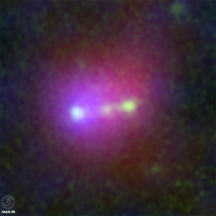 ستاره شناسان یک کهکشان سه‌گانه دوردست را یافتند