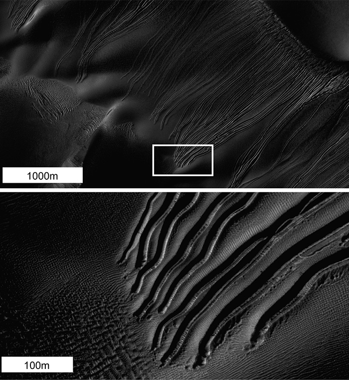 یخ خشک «تخته اسکی» بر روی مریخ