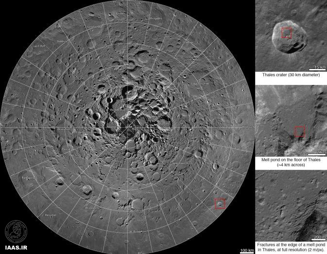 بزرگترین تصویر موزائیکی از قطب شمال ماه