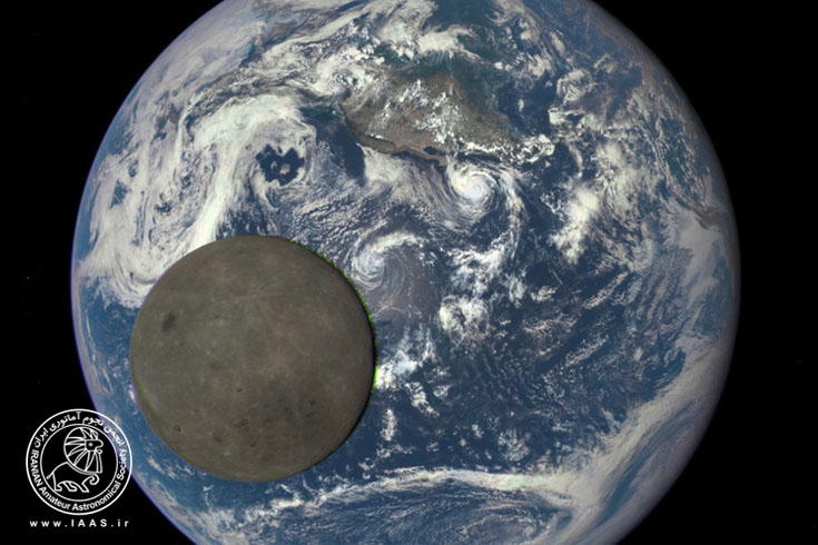گذر ماه از جلو کره‌ی زمین!