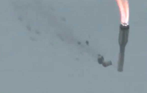 انفجار موشک روسی لحظاتی پس از پرتاب