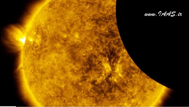 رصد خورشید گرفتگی توسط رصدخانه SDO ناسا