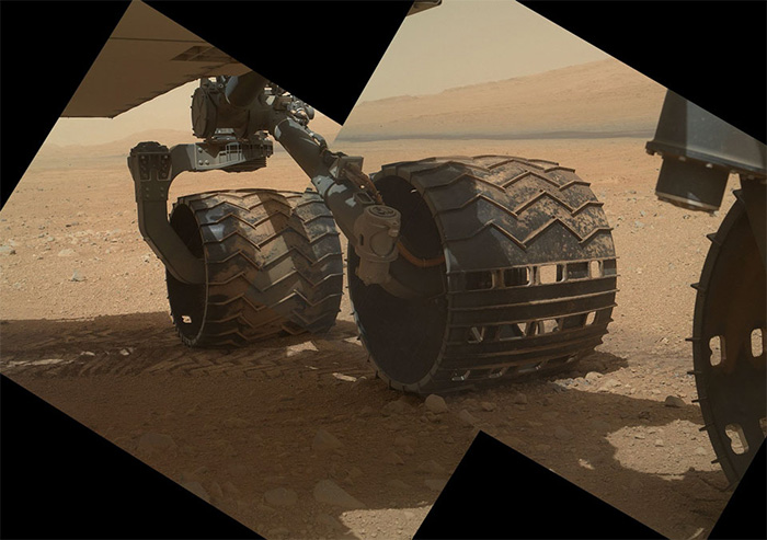 کنجکاوی» چرخ‌ها روی مریخ