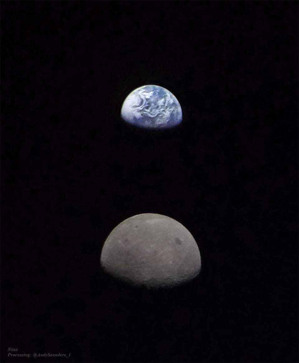 زمین و ماه از فراتر