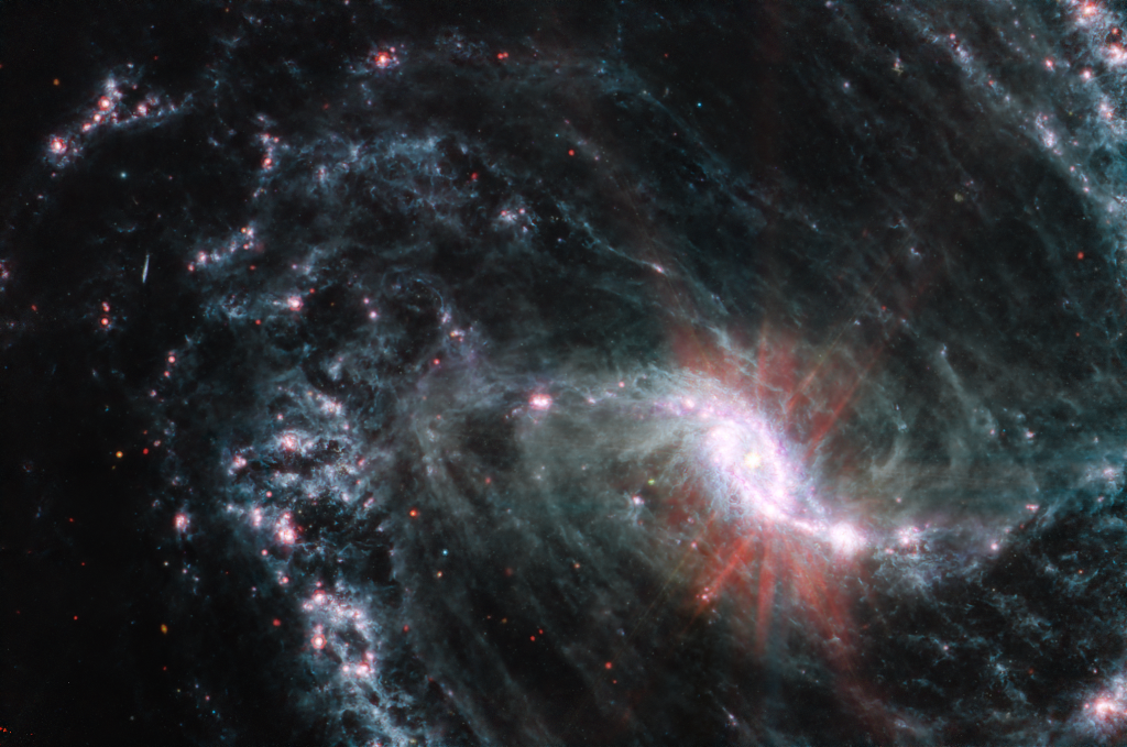 کهکشان مارپیچی مسدود شده ngc 1365 از وب