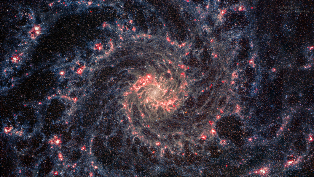 کهکشان مارپیچی m74: نمای واضح تر