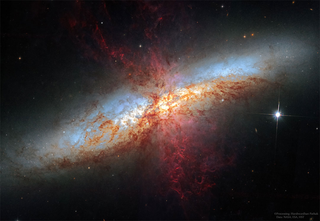 M82: کهکشانی با باد ابرکهکشانی