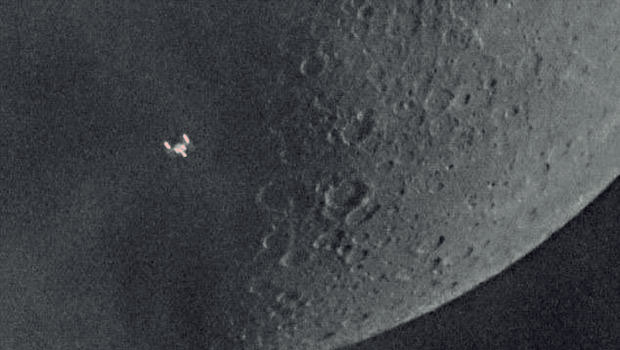 تصاویری دیدنی از گذر ایستگاه فضایی از مقابل ماه