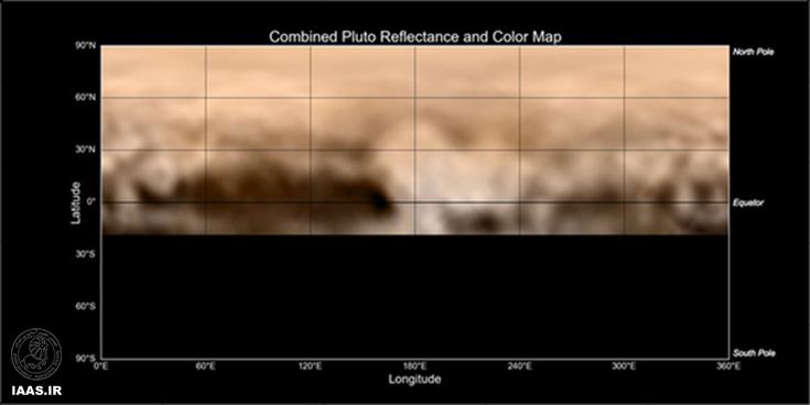 این نقشه از پلوتو با استفاده از تصاویر گرفته شده بین 27 ژوئن تا 3 ژوئیه توسط 