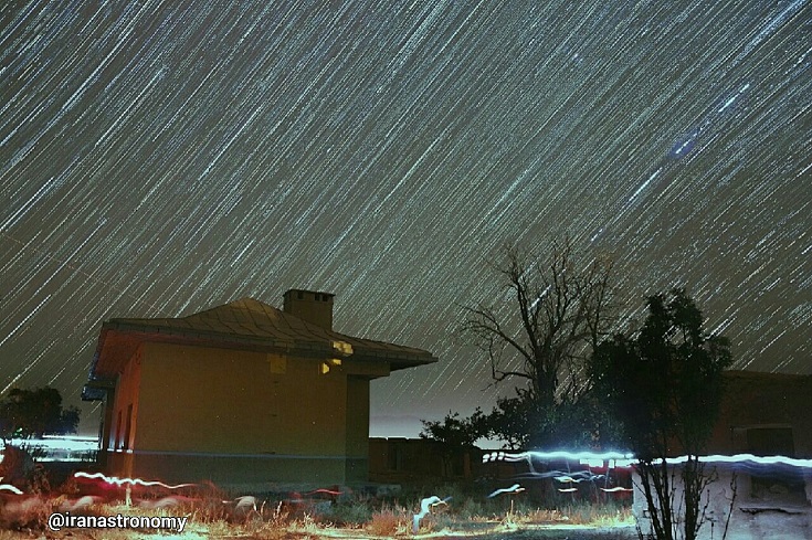 رد زیبایی از ستارگان آسمان پر ستاره دوزهیر دامغان 9 آبان 98، عکاس: جناب آقای فرشید عاملی کارشناس عکاسی نجومی انجمن