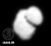 نمای پردازش شده از دنباله دار 67 P /C-G   در 14 ژوییه 2014 . انتشار از کاوشگر روزتا – آزانس فضایی اروپا 
