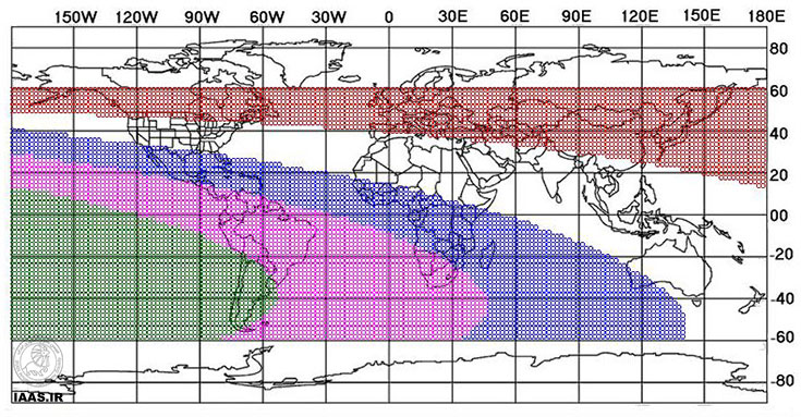 نقشه رؤیت پذیر هلال ماه در 29 رمضان المبارک 1432