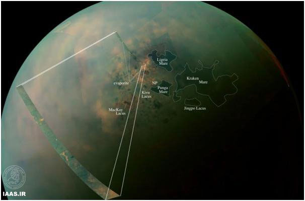 تصاویر جدید کاسینی از قطب شمال قمر تیتان